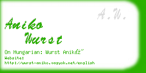 aniko wurst business card